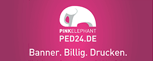 Pink Elephant Banner billig drucken